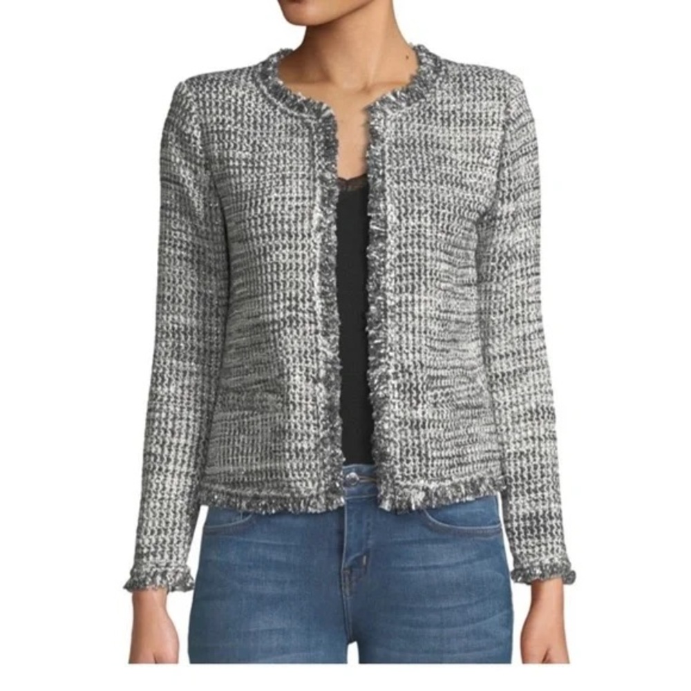 Black and White, Mettalic Tweed Jacket